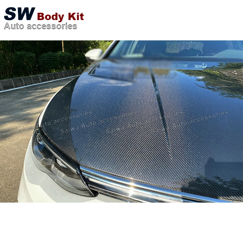 Carbon Fiber Front Engine Hood for Volkswagen VW Golf 8 VII MK8 Rline GTI Car Front Engine Hood Cover Auto Parts