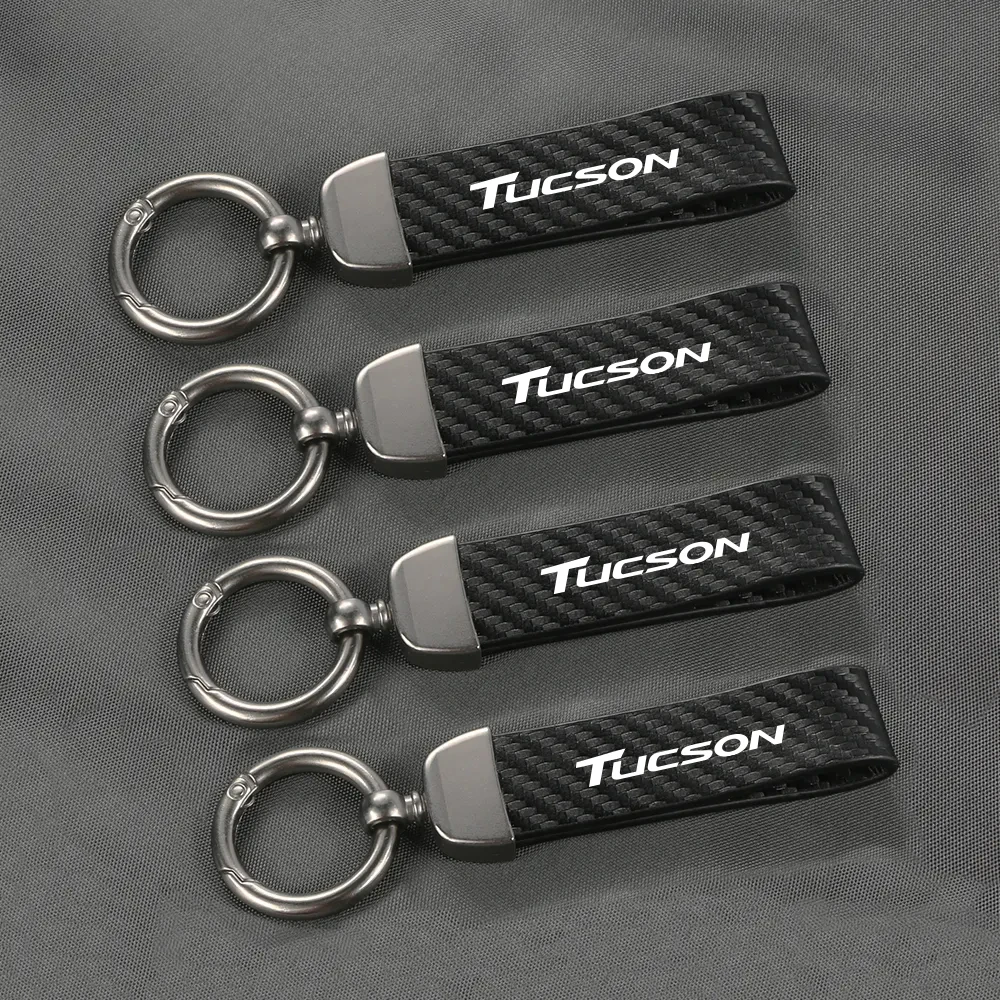 PU Leather Car Keychain Key Ring Pendant Strap For Hyundai Tucson Nx4 ix JM TL 2008 2016 2017 2019 2020 2022 2023 2024