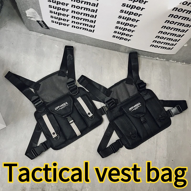 New Functional Tactical Vest Bag Fashionable Multifunctional Vest Chest Bag Outdoor Hiking Backpack