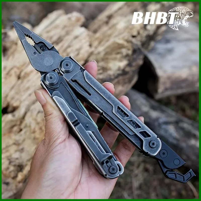 

BHBT 15 in 1 Multi Tool Pliers Multi-functional Wrench with Damascus Knife Folding EDC Outdoor Camping Survival Multi Tool