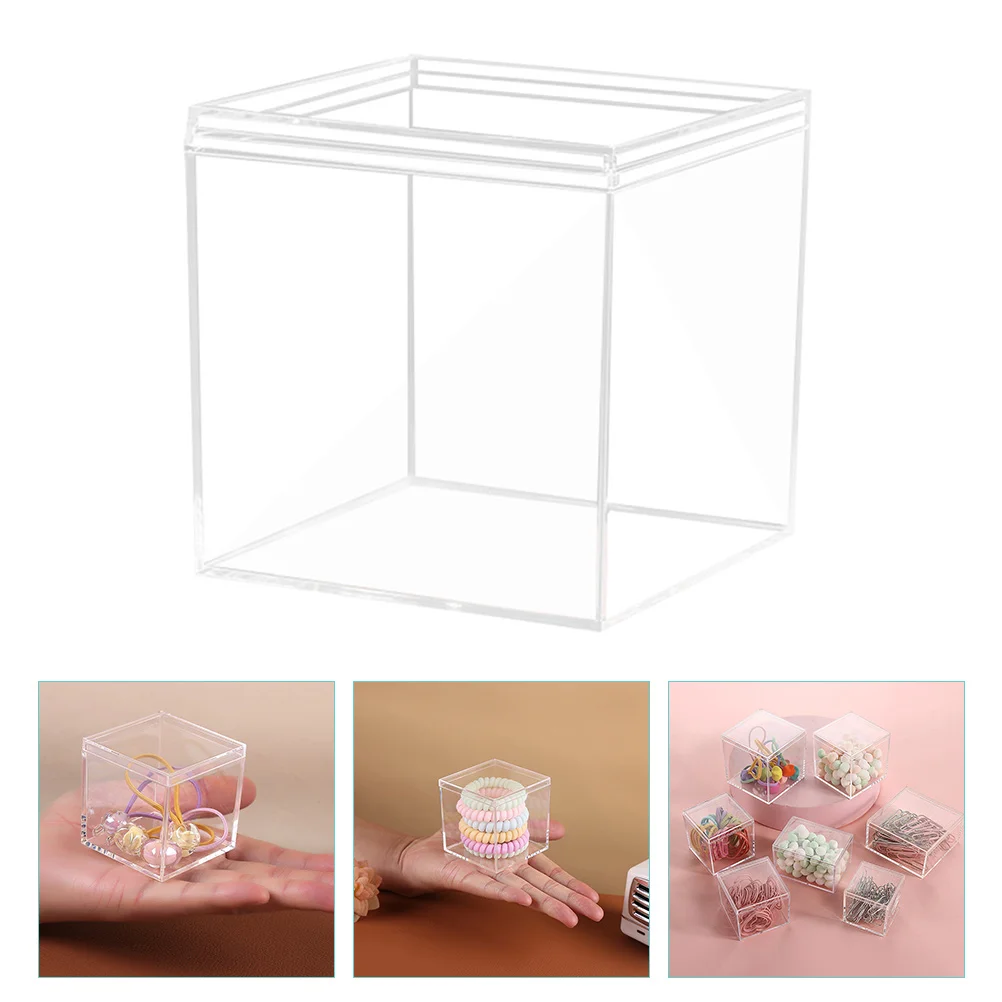 12 Pcs Display Box Storage Boxes Packaging for Small Business Clear Gift Showcase Cabinet