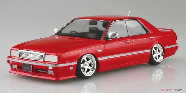 Aoshima 06326 Static Assembled Car Model Toy 1/24 Scale For Nissan Y31 Cima Obayasi 1989 Car Model Kit