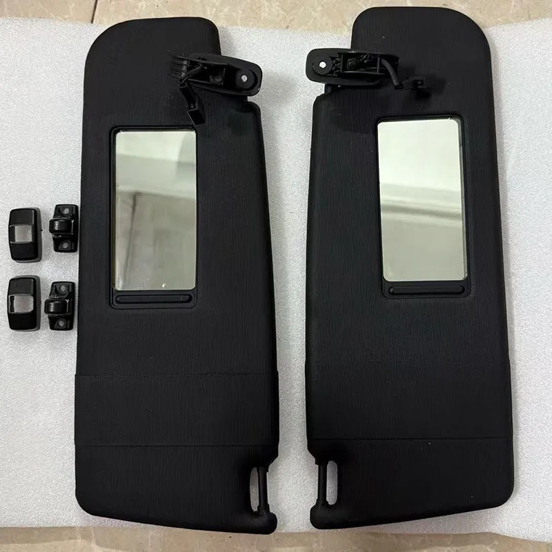 Black Front Sun Visor Panel with Makeup Mirror Sunshield  Car Access For VW Golf 4 Jetta MK4 Passat B5