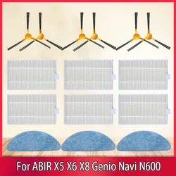 Side Brush Hepa Filter Spare For ABIR X5 X6 X8 Genio Navi N600 Robotic Vacuum Cleaner Replacement Spare Parts Accessories