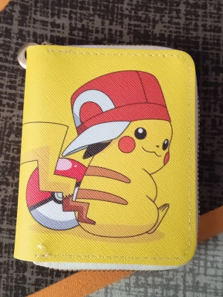 Pokemon Geldbörse Japanische Cartoon Niedliche Geldbörse Um Pikachu Geldbörsen Mode Leder