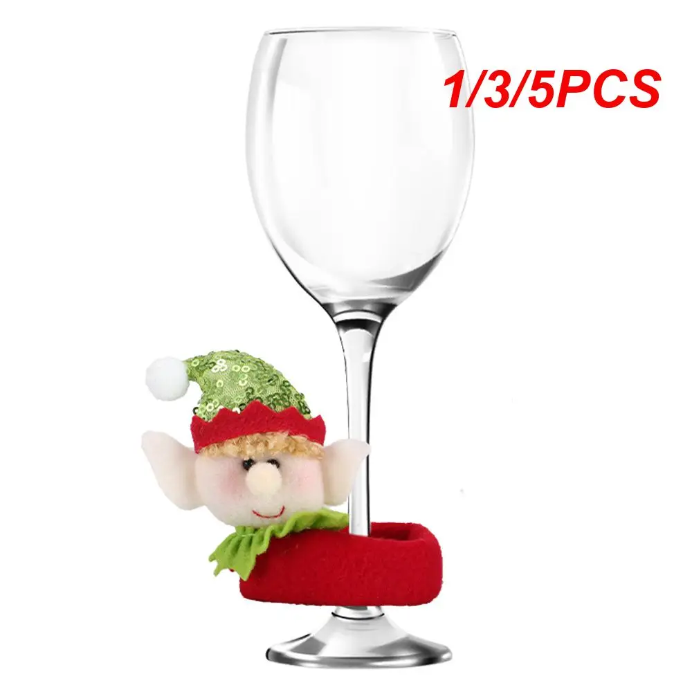 1/3/5PCS Christmas Decorative Wine Bottle Set Unique Decorative Charming Need Joy Must Have Christmas Decoration Supplies