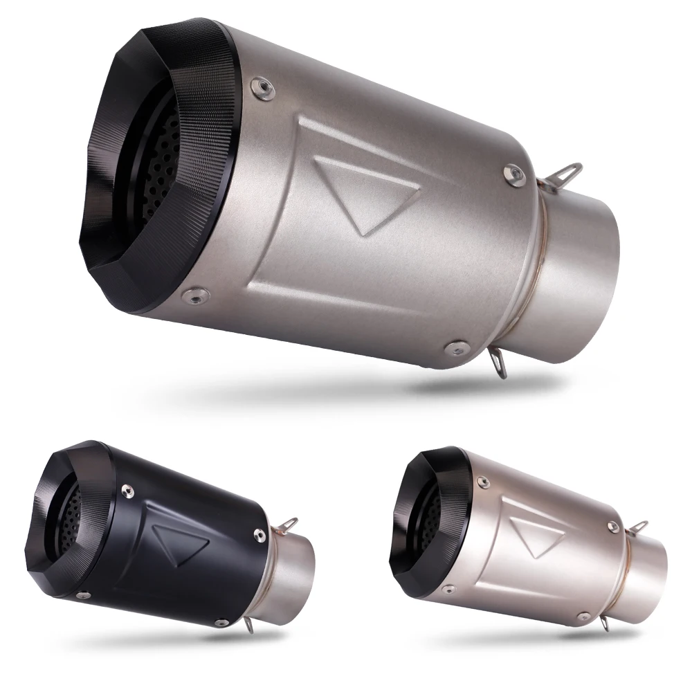 Motorcycle Exhaust Tail Tube Kit Universal 60MM Interface Escape Muffler For CBR1000RR S1000XR RSV4 Tuono V4 ZX10R 450SRS MT10