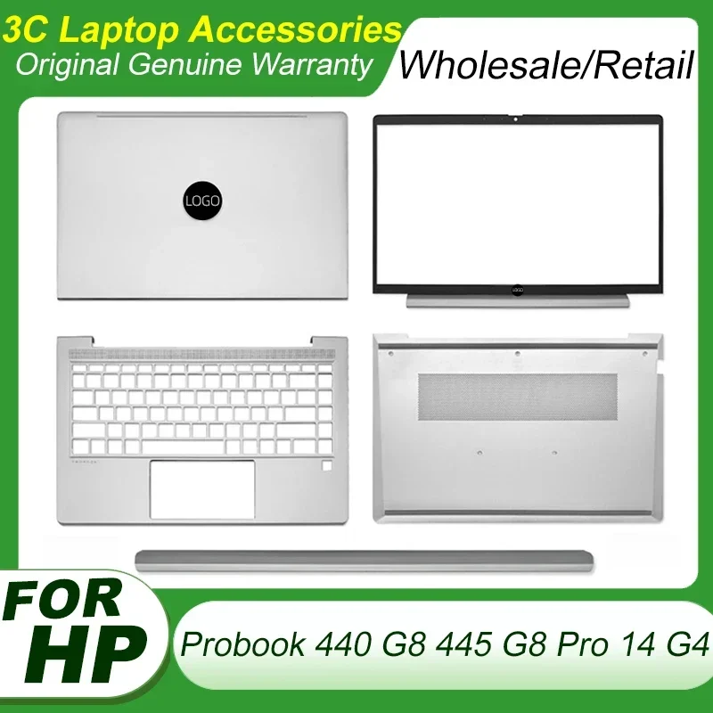 

Original New For HP Probook 440 G8 445R 445 G8 Laptop LCD Back Cover Screen Front Bezel Palmrest Upper Housing Case Bottom Cover