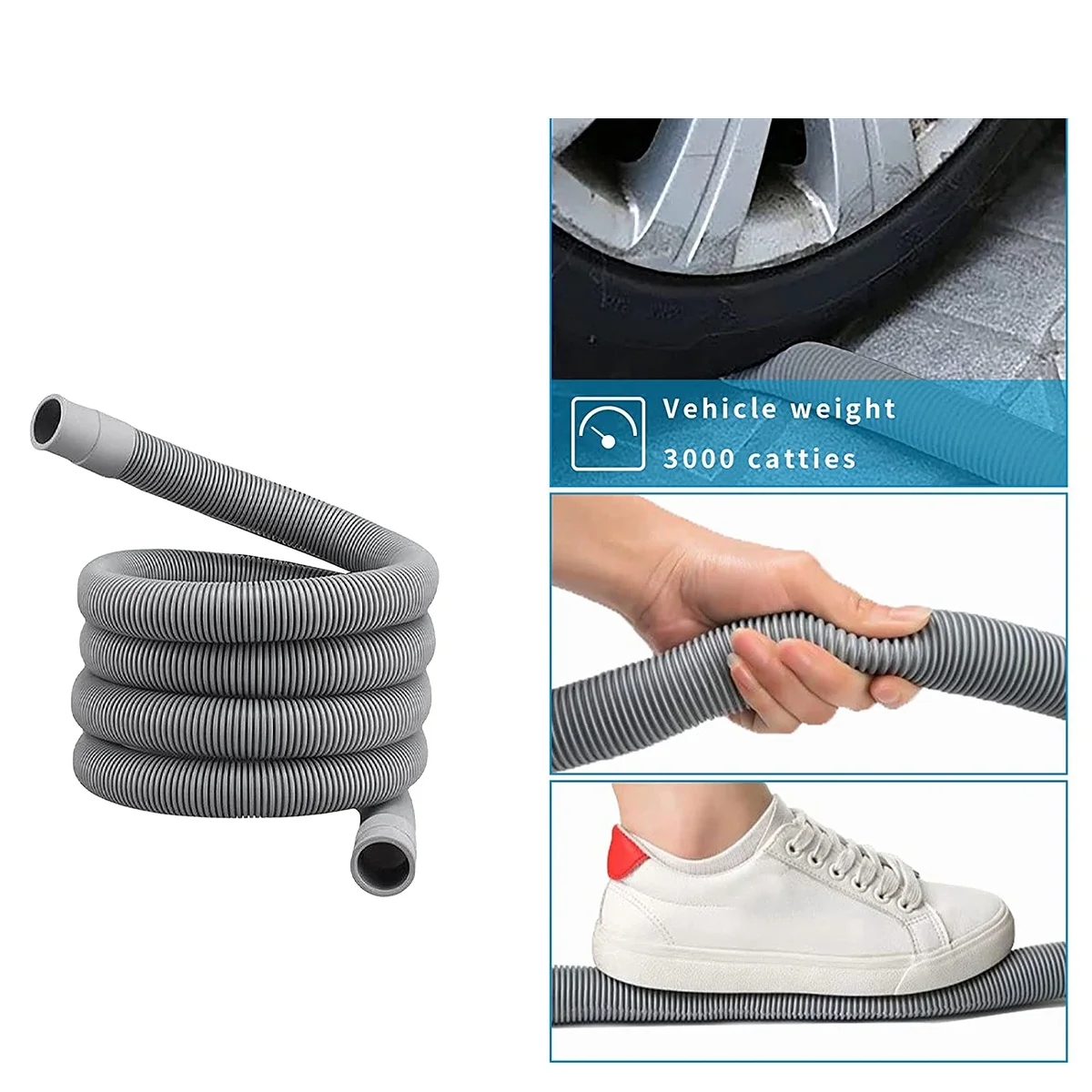 ชุดส่วนต่อขยายท่อน้ำทิ้งท่อเครื่องซักผ้าแบบสากล2ม. รวมทั้งที่ต่อสายยางยึดและที่หนีบสายยางท่อน้ำทิ้งวินาที