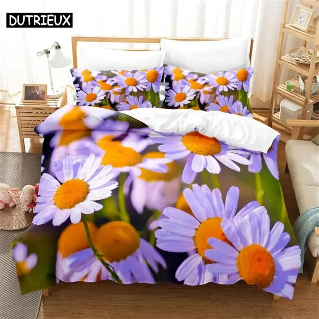 

White Daisy Queen Supplies Set Duvet Cover Set Bedding Sets For Adults Bed With Pillowcases No Filling Luxury Birthday Gifts