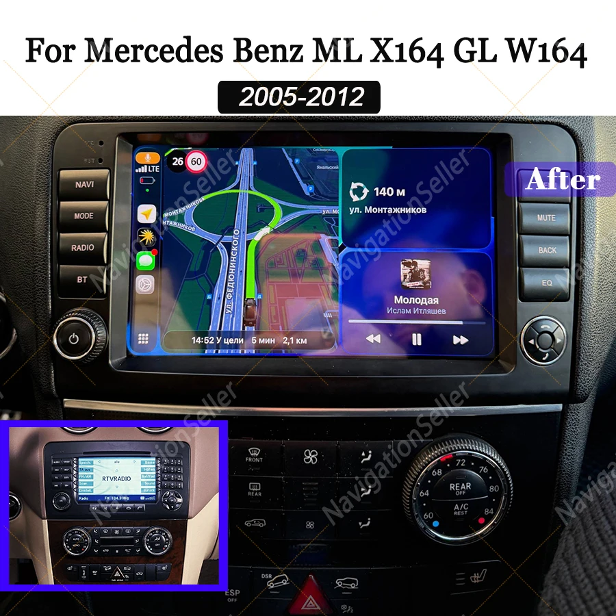 

VIGOHI Autoradio For Mercedes ML W164 ML320 ML350 GL X164 Android Car Radio Stereo Multimedia Navigation Touch Screen Auto Audio
