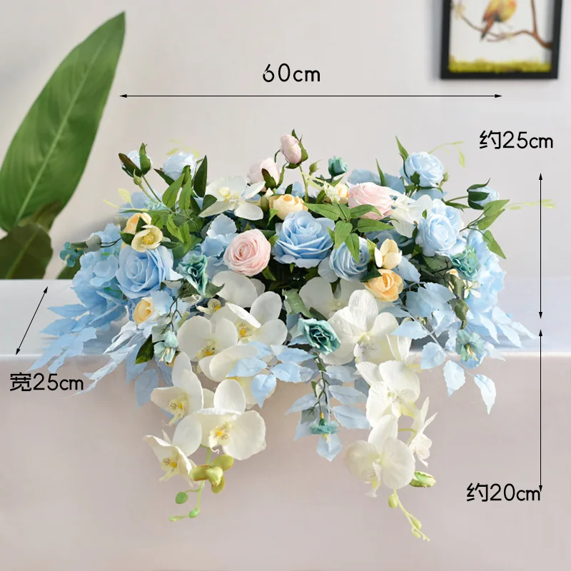 Artificial Flower Strips Wedding Decoration Event Tablecloth Flower Arrangement Background Decoration Home Arch Flower