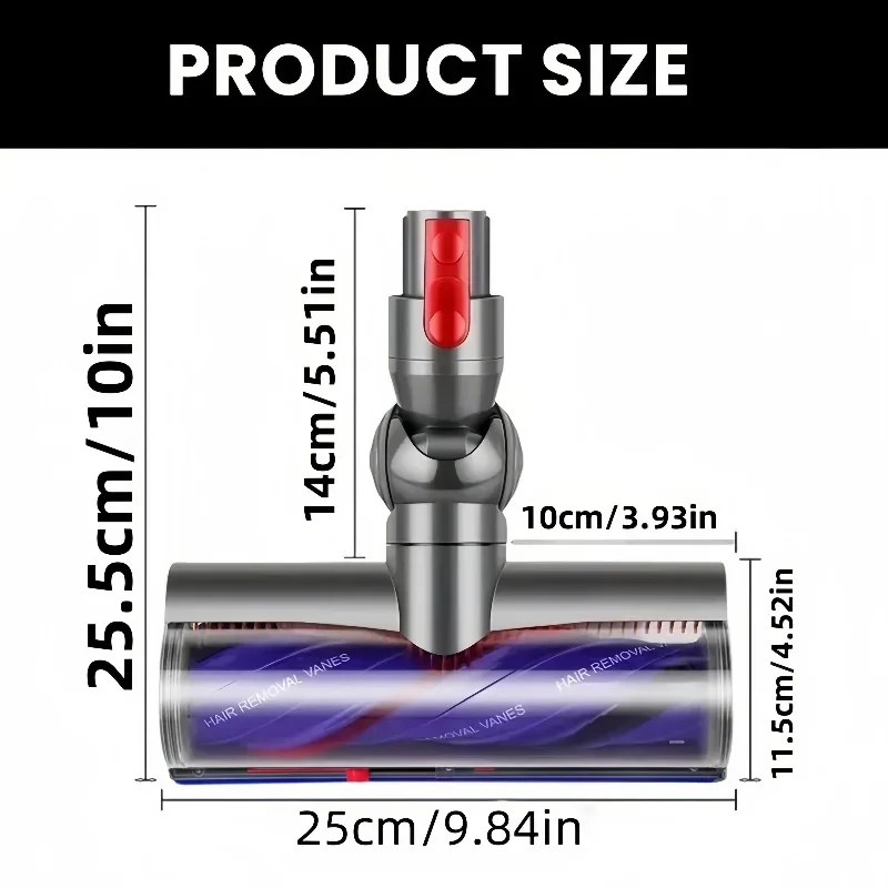 استبدال الرأس متوافق مع دايسون V10 V11 V7 V8 V15 مكنسة كهربائية محرك مباشر LED أجزاء رأس منظف عرض الغبار