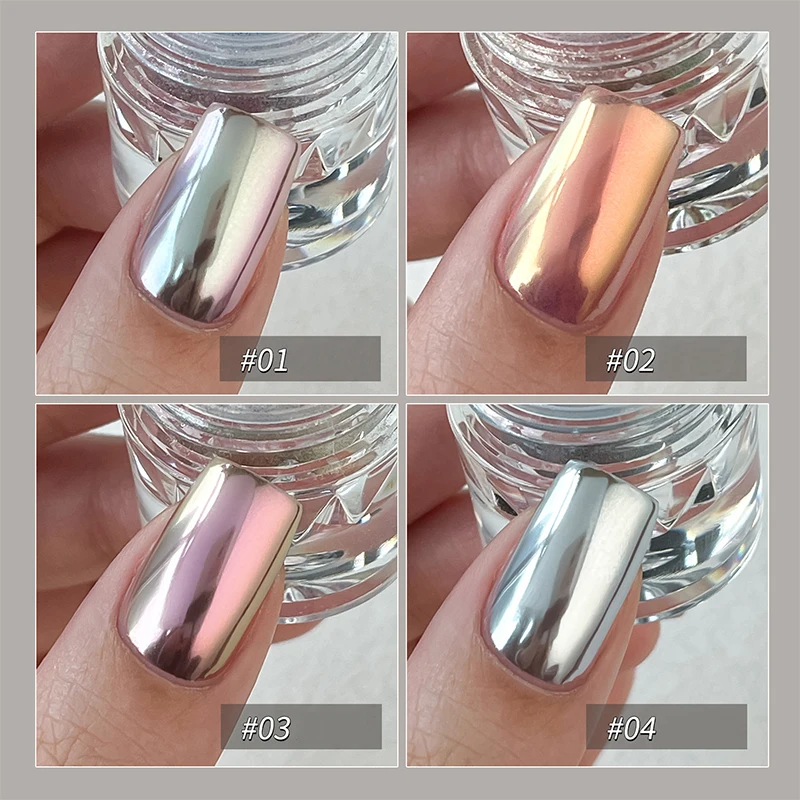 Moonlight Mirror Nails Powder Glitter Dust Chrome Cat Eye Powder Metal Whitening Nail Enhancement Aurora Powder Nail Decoration