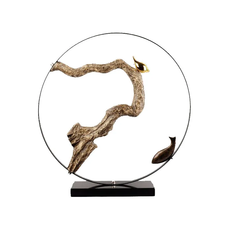 

New Chinese style, wrought iron, birds, and fish, porch, home furnishings, accessories, ornaments