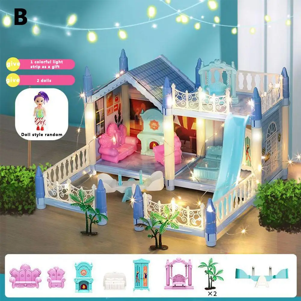 Dream Castle Prinses Speelgoed Kinderspeelhuis Speelgoedhuis Kasteel Puzzel Villa Blokken Kinderen ﻿   Speelgoedbouw Prinses Assemblage L7O0