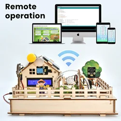 Kidsbits Keyestudio Smart Farm IOT Starter Kit For ESP32 DIY Electronic Kit For Scratch 3.0 Graphical Programming