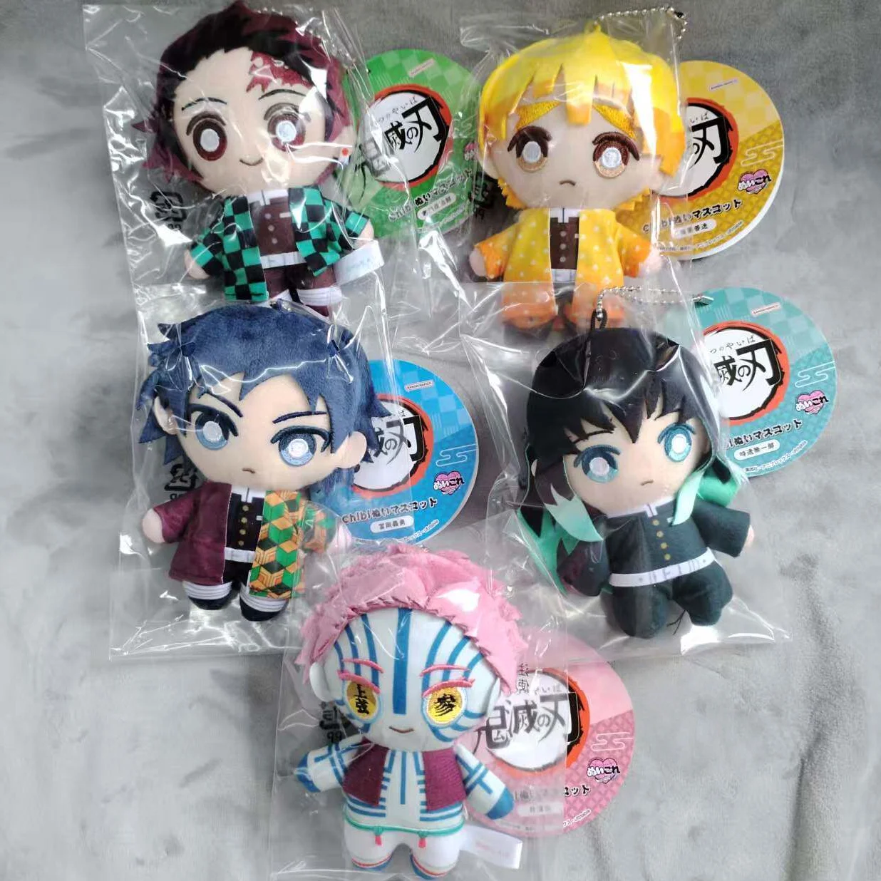 Genuine Bandai Anime Demon Slayer Chibi Plush Doll Toy Tanjiro Nezuko Inosuke 11cm Standing Plush Doll Keychain Toy In Stock view 5