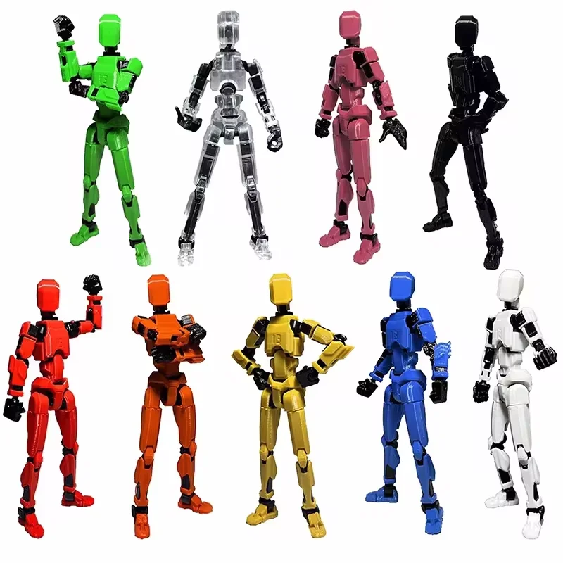 Mini Multi-Jointed Movable 13 Joints Figure Dummy Doll 3D Robot Model Desktop Decoration Parent-children Game For Kids Gifts