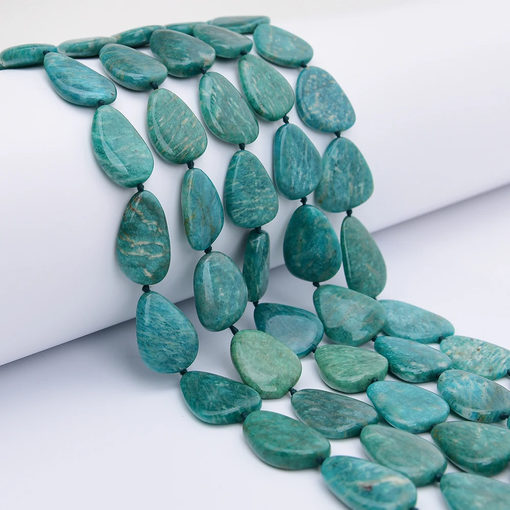 

APDGG Natural Green Amazonite Jaspers Triangle Stone Loose Beads 16" Strands Jewelry Making DIY