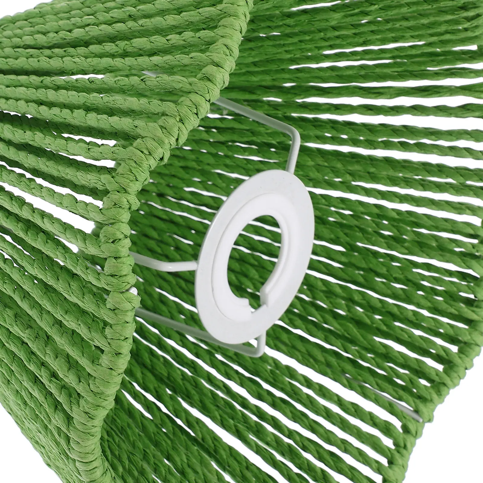 Paper Rope Woven Lampshade Sturdy Lightweight Pendant Lamp Shade Decorative Ceiling Light Cover for Warm Atmosphere