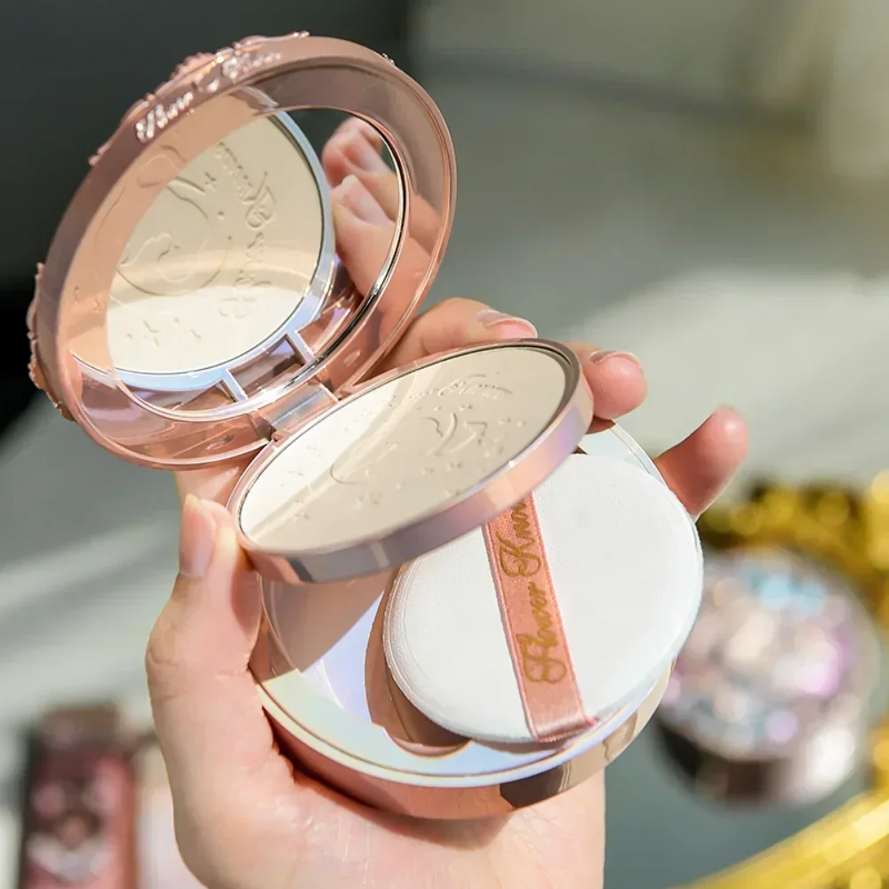 플라워 노우즈 문라이트 머메이드 프레스드 파우더 페이스 메이크업 세팅 파우더 투명 매트 영양 공급 브라이트닝 메이크업 화장품