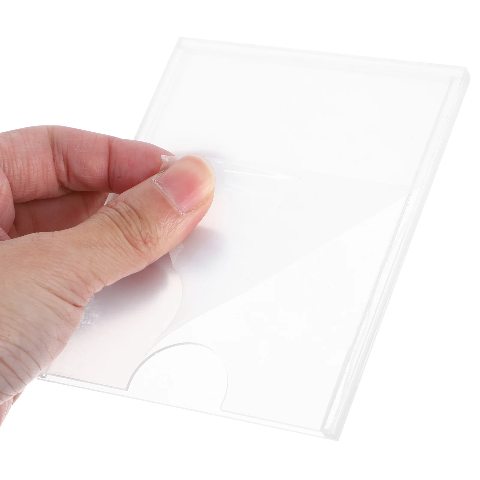 4 قطع من حاملي البطاقات الشفافة من الأكريليك منظم بطاقات العمل، حامل عرض مزدوج الطبقة لثيقة حامل قائمة الاستقبال المكتبية #6