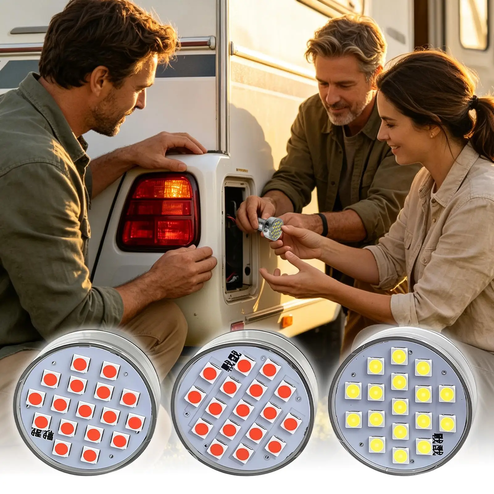 Car Taillight Bulb 24V High Brightness Plug Play Lamp Led Tail Light Bulb Replacement For RV Trailer Heavy Duty Vehicle Night