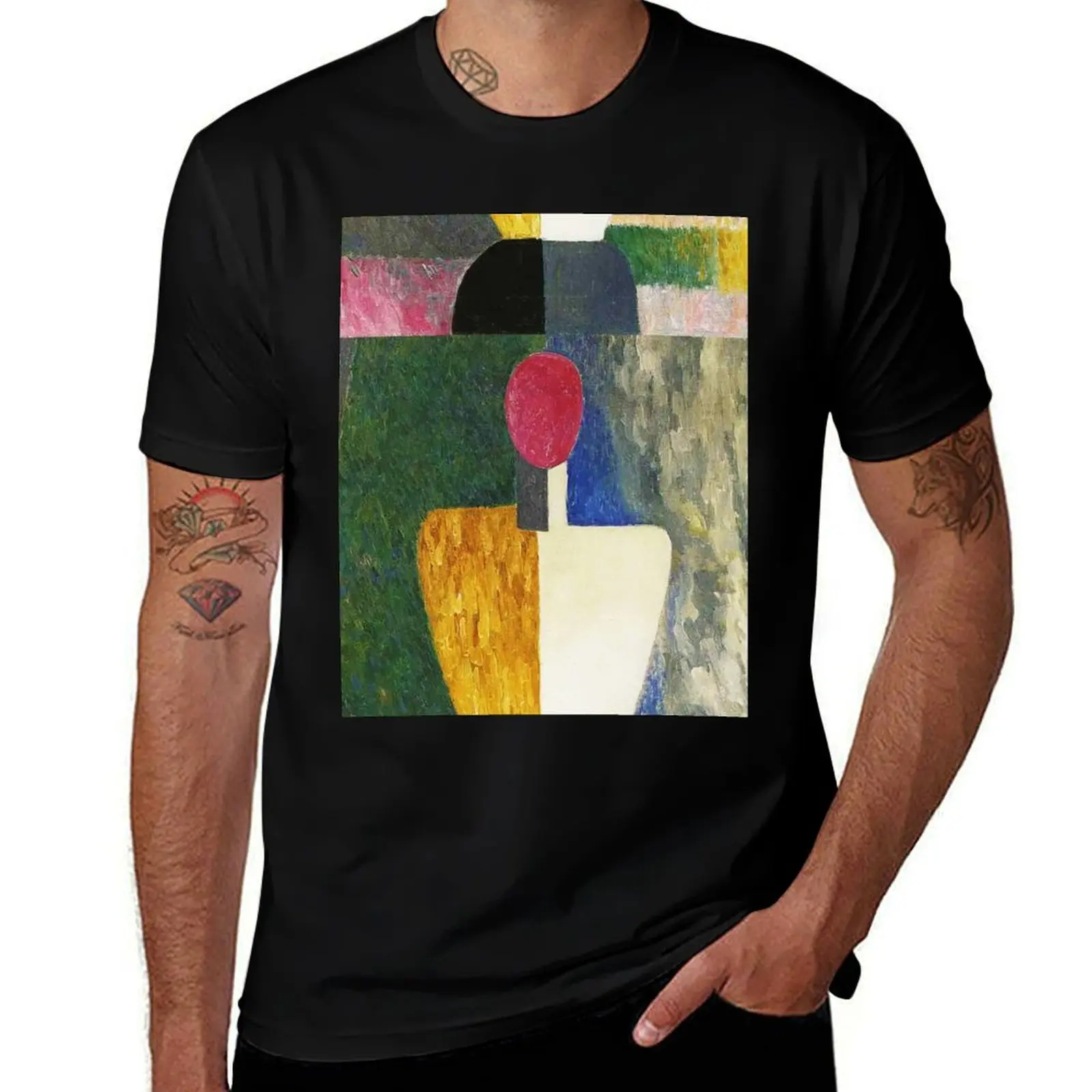 HD - Torso figure with a pink face, by Kazimir Severinovich Malevich 1922 High Definition T-Shirt