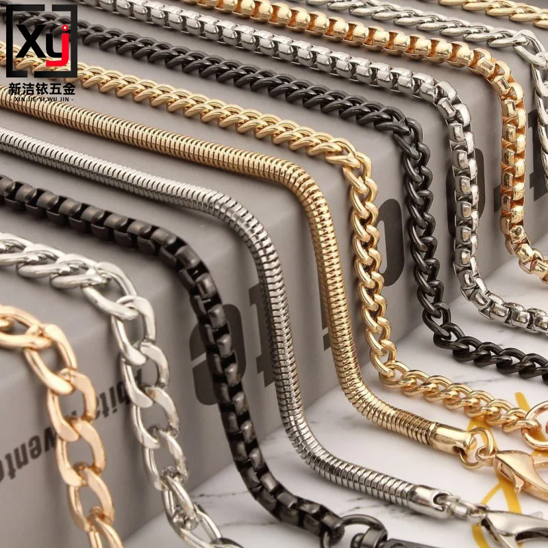 Multicolor Bag Chain Accessories Gold Women\'s Shoulder Bag Chain Metal Bag Chain Strap Crossbody Bag Parts Belt Chain for bags