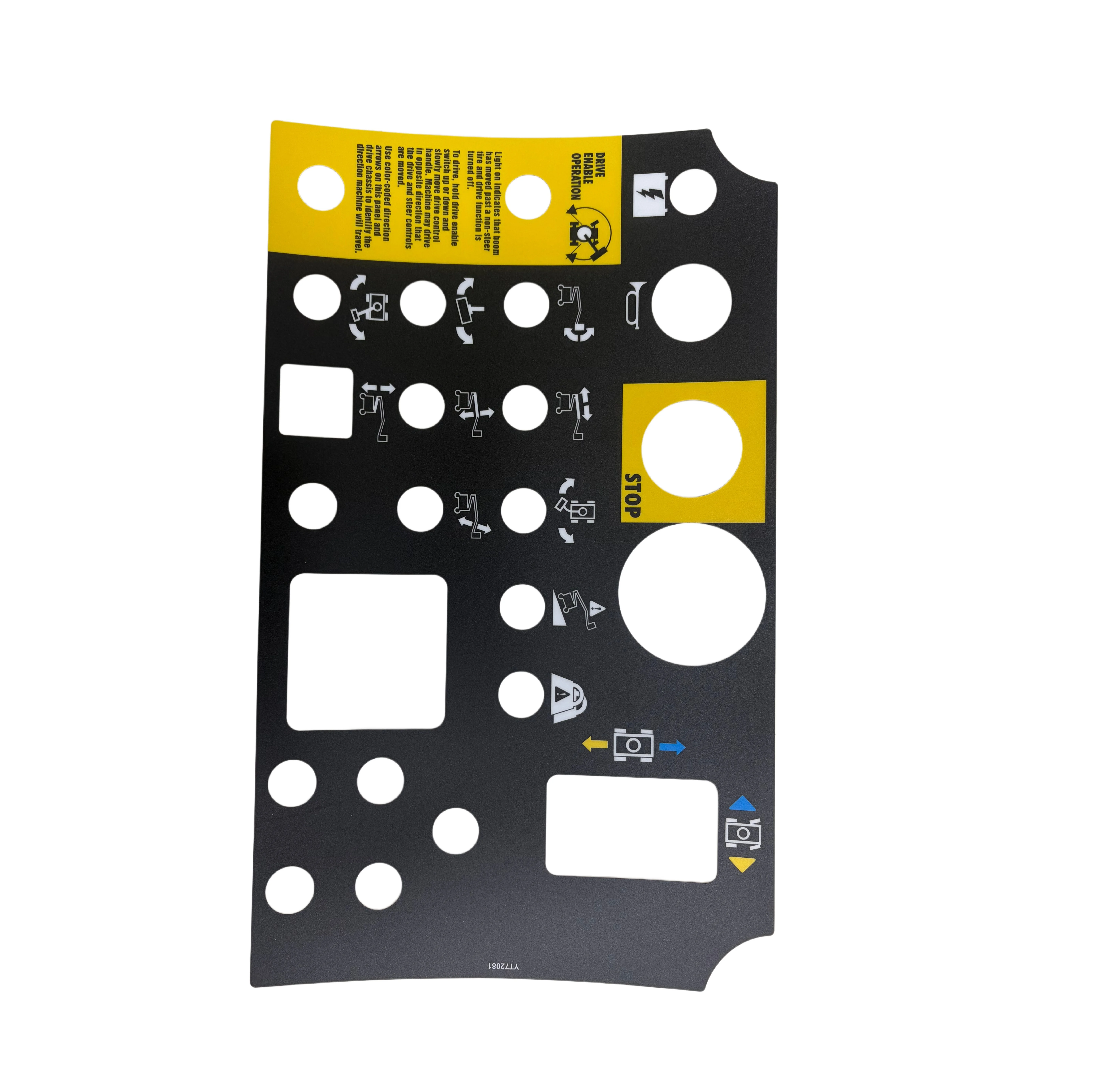 

Platform Control Panel Decal 72081GT 72081 for Genie Boom Lift Z-34/22N Z-34/22 DC Z-34/22 Bi-Energy Z-30/20N
