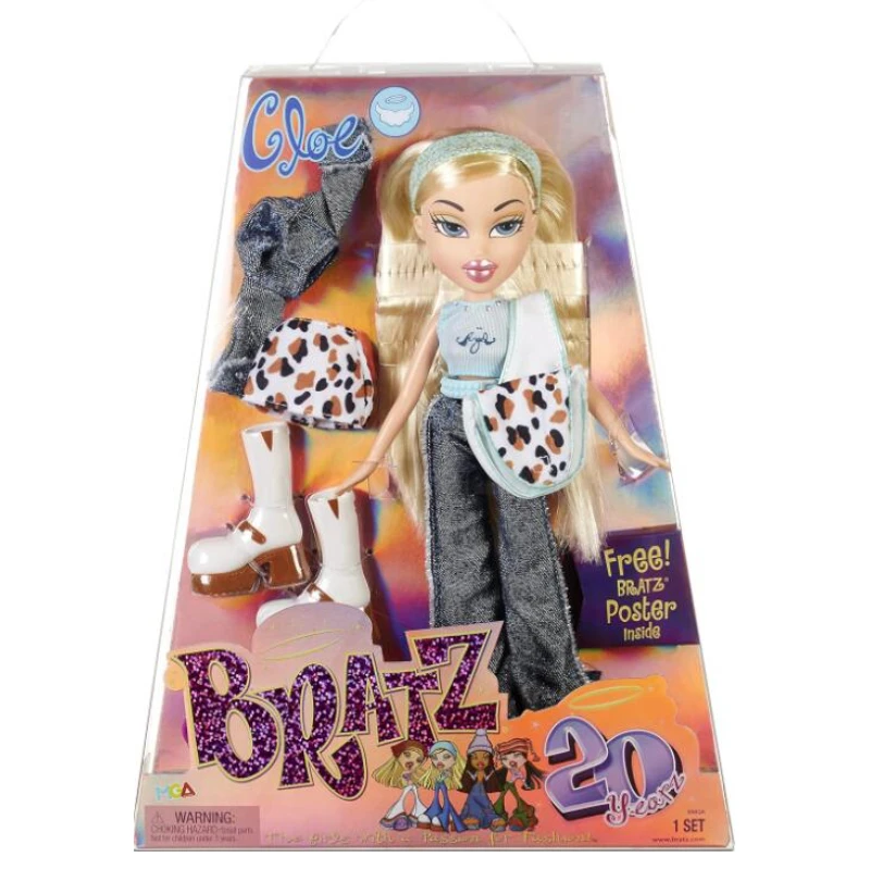 Bratz 20 Yearz Anniversary Edition Cloe Doll - 2 Outfits Fashion Dressup Dolls Accessories Girls Play House Toys Holiday Gifts