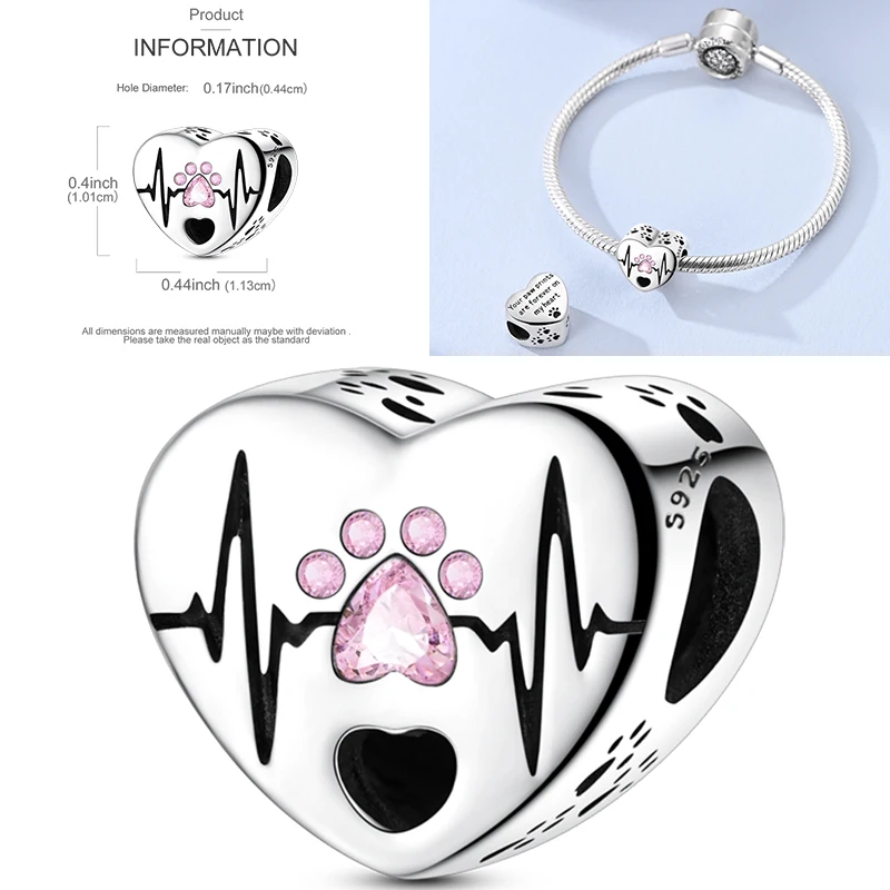 925 Sterling Silber Charm Herz Elefant Baum Reise-Perlenanhänger Passend für Europäische Armbänder DIY Damenschmuck Geschenk 2026 – Detail 21