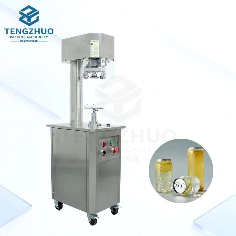 CE Certification High-Accuracy Intelligent Semi-automatic Capping Can Sealing Machine For Bottle Can Sealer