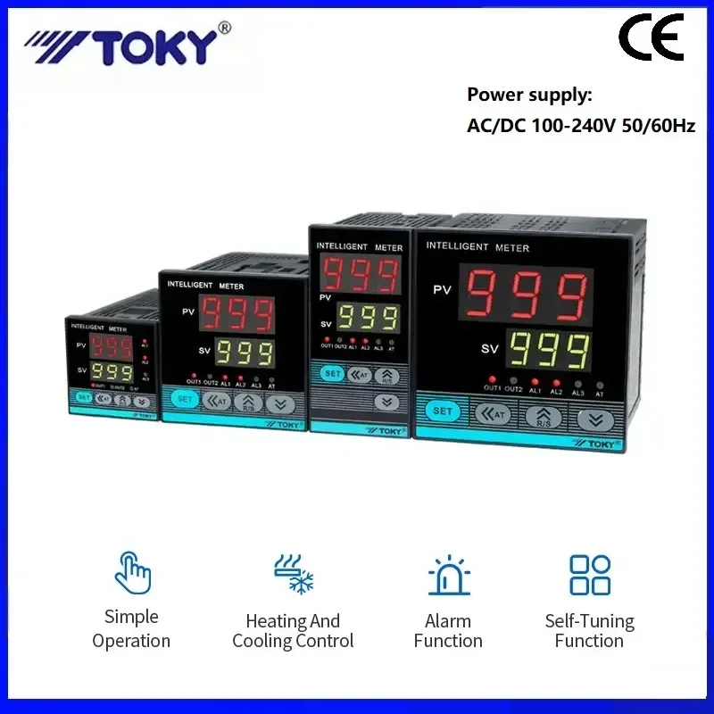 High Resolution Intelligent Temperature Control Meter TOKY AI208 PID Intelligent Digital Temperature Controller