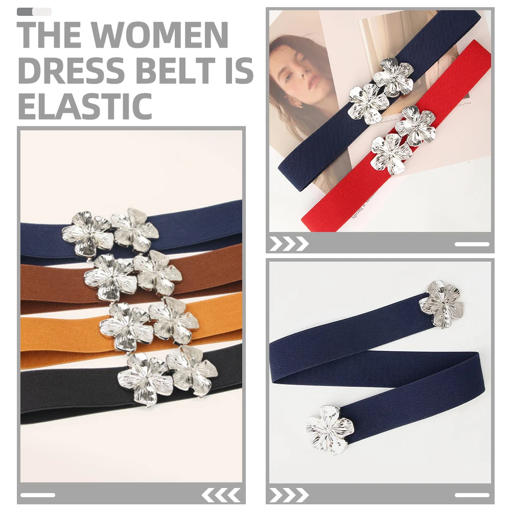 

Women Elastic Waist Woven Waist Belt Women'S Belts For Party Wedding Banquet Sparkly Wide Woven Belt Decorative Belts