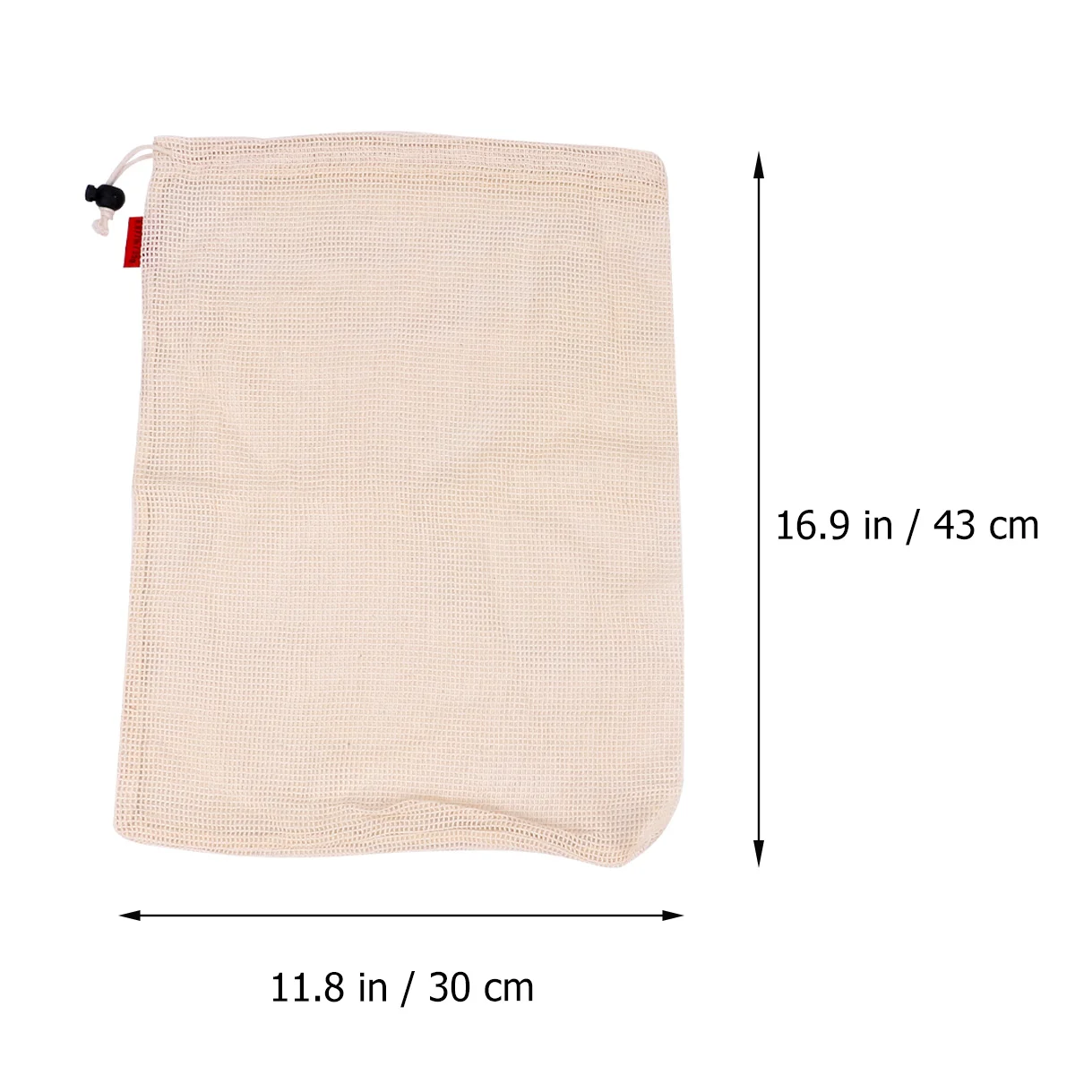 

3Pcs Fruit Vegetable Cotton Net Bags Drawstring Recyclable Mesh Shopping Storage Bags 43x30cm 35x30cm 20x30cm Lightweight