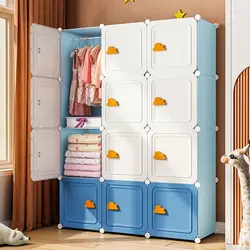 Modern Household Wardrobe Bedroom Furniture Organizer Rack Multilayer Plastics Storage Cabinets Of Collapsible Children Locker