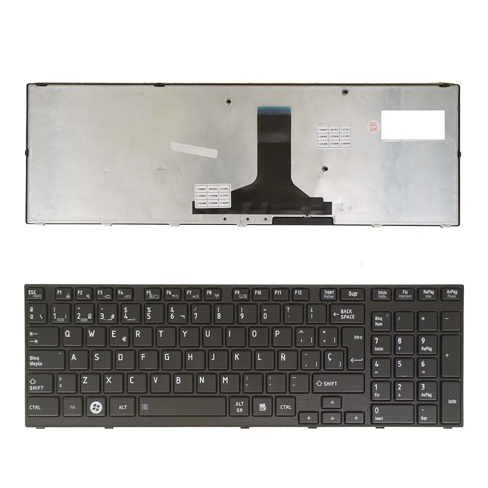 

Spanish Keyboard For Toshiba Satellite A660 A660D A665 A665D MP-09N56E066981 PK130CX2C19 PK130CX1C19 9Z.N4YGC.10S NSK-TQ1QC