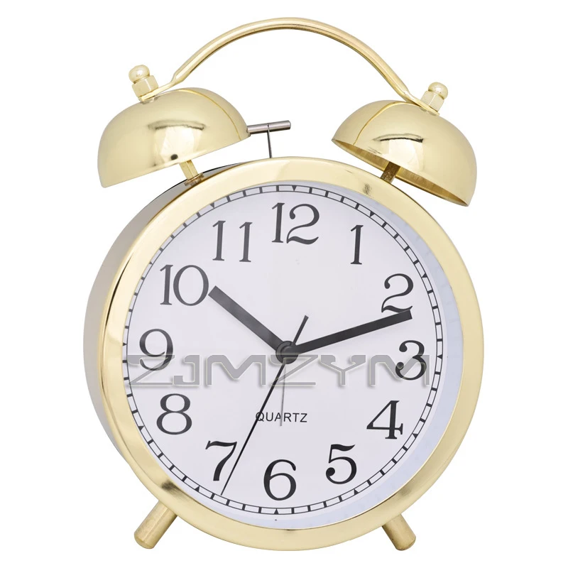 Six Inches Loud Alarm Clock For Heavy Sleepers Decorative Bedside Table Clock Silent Quartz With Backlight Alarm Clock For Kids