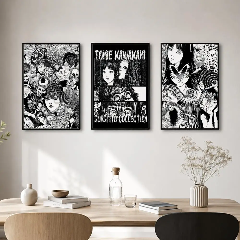 Manga Artist Junji Ito Poster Self-adhesive Art Waterproof Paper Sticker Coffee House Bar Room Wall Decor