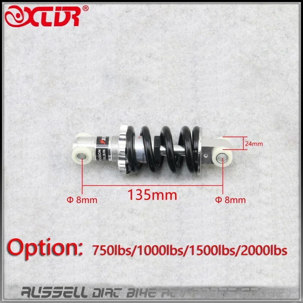 Suspension 135mm Shock Absorber 125mm For Bicycle Electric E-Bike Scooter Razor Dirt Bike Motorcycle ATV