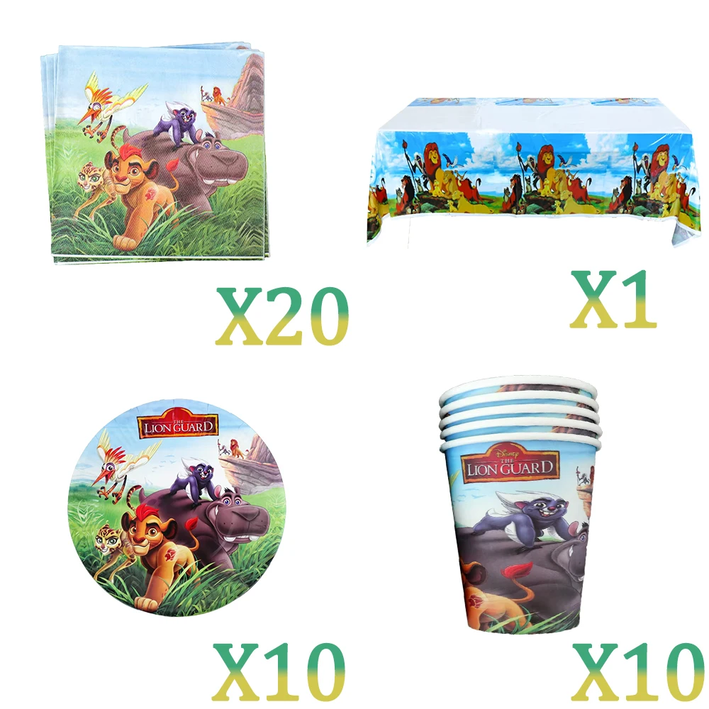 König der Löwen Simba Geburtstagsdekoration Partyzubehör Cartoon-Becher Teller Servietten Tischdecke für Kindergeburtstag Geschenk Babyparty – Detail 8