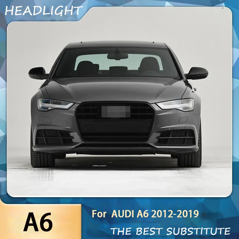 Car Front Lights Assembly For Audi A6 C7 2012 2013 2014 2015 2016 2017- 2019 Accessories A6L LED Headlights DRL Turn Signal Lamp