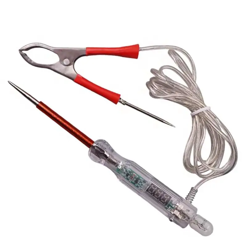 2X Car Truck Voltage Circuit Tester Digital Display Long Probe Test Pen Light Bulb Automotive Repair Diagnostic Tools