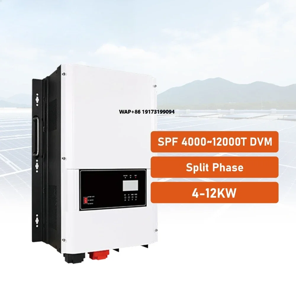 

SPF 12000T 12kw 10kw 8kw 6kw DVM Series Split Phase Hybrid Off-Grid Solar Inverter 48V 120/240V Pure Sine Wave