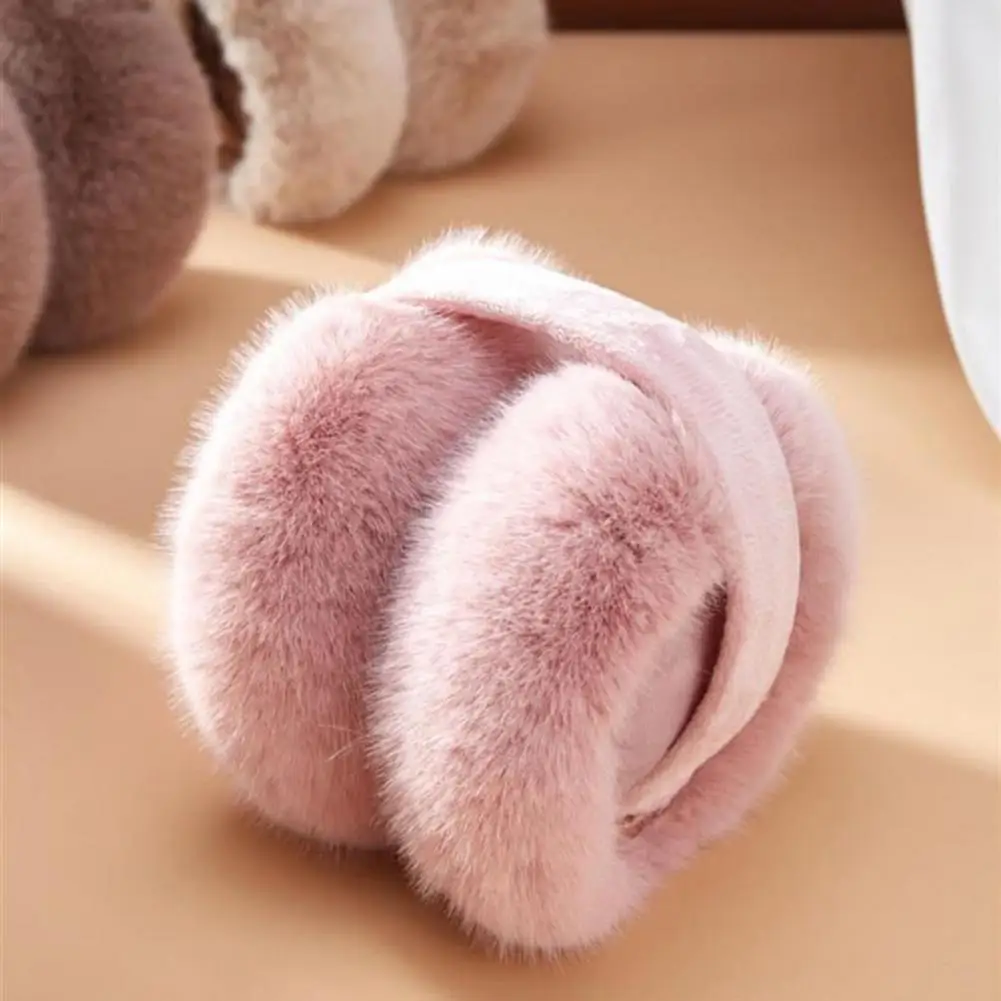 Mulheres inverno earmuffs de pelúcia proteção de orelha dobrável aquecedores de orelha comprimento ajustável anti-deslizamento ao ar livre esqui bandana earmuffs