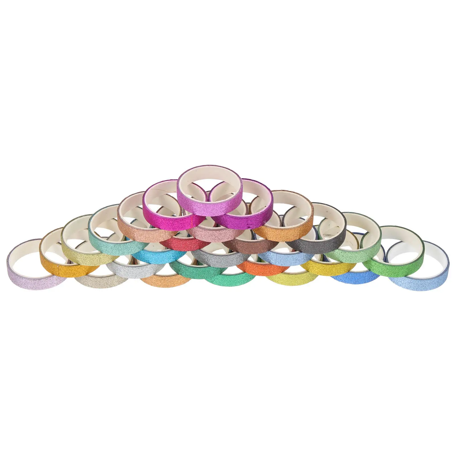Glitter Washi Tape 30 Rolls – Vibrant Vintage DIY Scrapbooking Tape, Writeable & Removable Adhesive