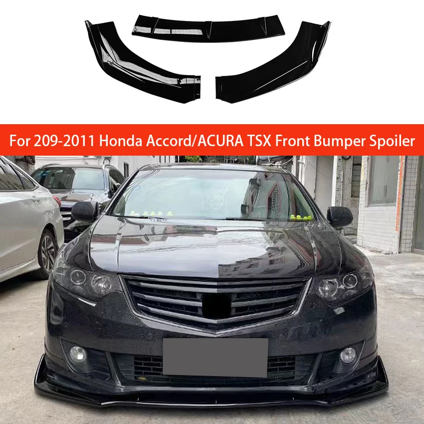 

For 2009 2010 2011 Honda Accord/ACURA TSX Car Front Bumper Lip Spoiler Splitter Protective Cover Trim Accessories