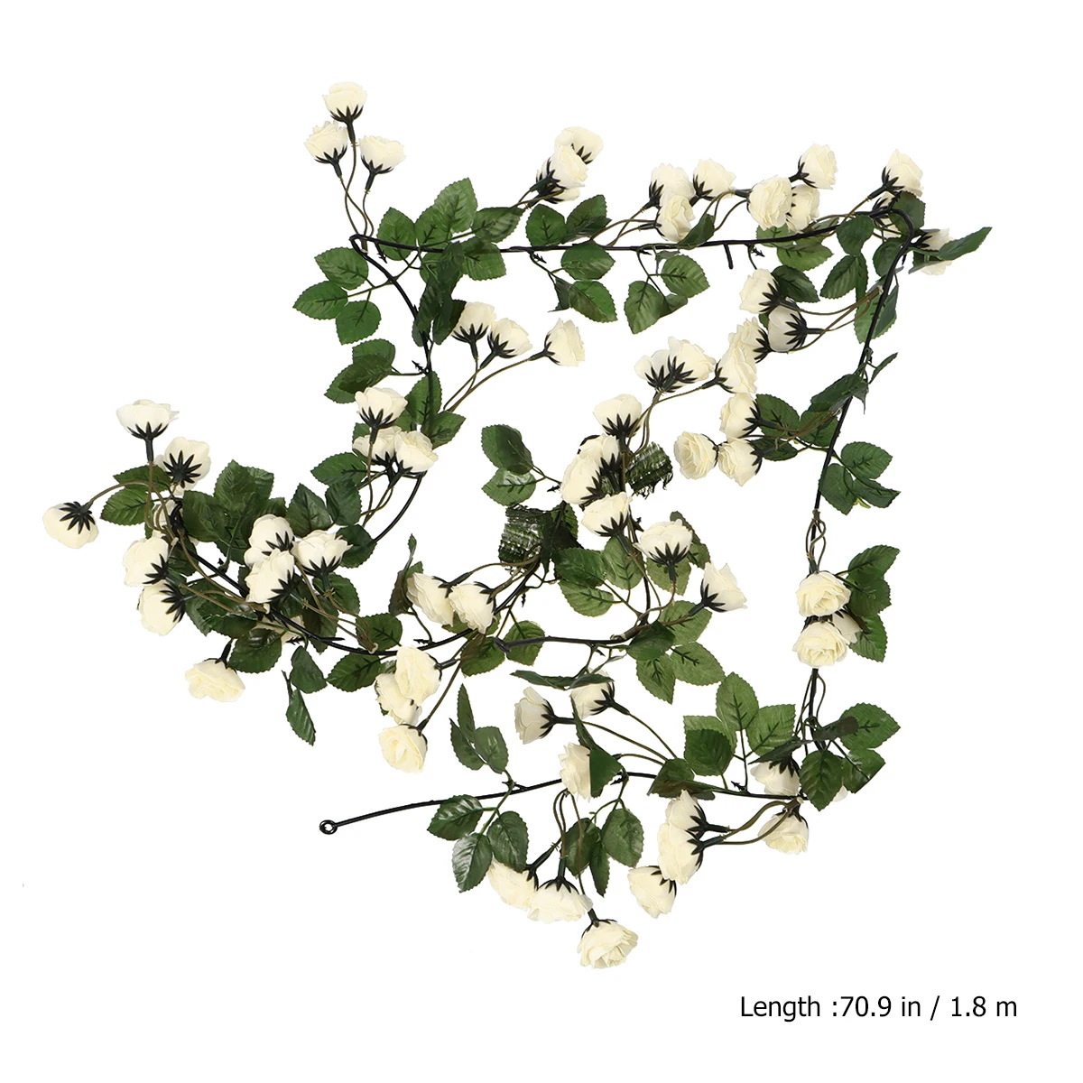 

Artificial Rose Vine Fake Flowers Hanging Green Leaves Simulation for Decor Home
